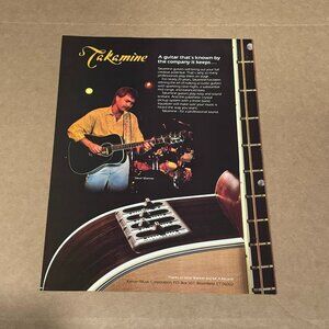 Steve Wariner - Takamine Guitars - 1986 Print Advertisement